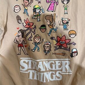 Zara Kids stranger things Tee - Beige with Multicolor Design